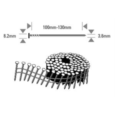 Coilnägel Bostitch Typ N130P 15°